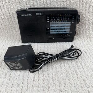 Realistic DX-350 12-Band Portable Receiver AM FM World Radio with AC Adapter